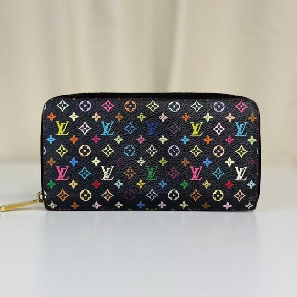 Louis Vuitton Handbags - Louis Vuitton Black Multicolor Wallet with Colorful Monogram Design